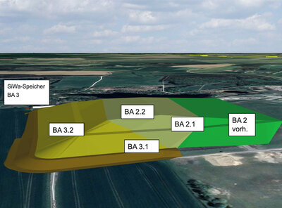 Ansicht der geplanten Deponieerweiterung